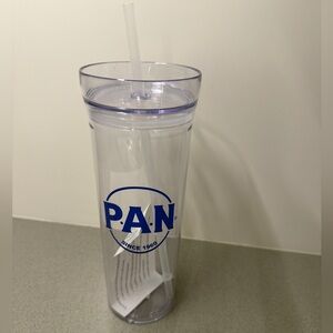 Clear Tumbler with Straw
